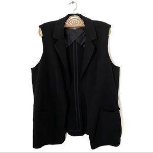 Calvin Klein Soft Suiting Open Vest Black 16W